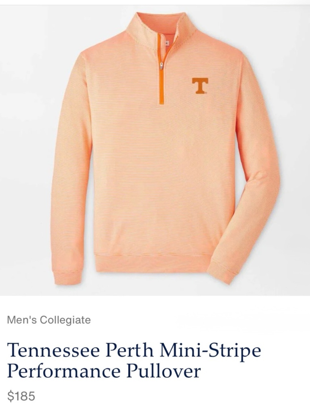 PETER MILLAR Tennessee Perth Mini Stripe Performance Quarter-Zip